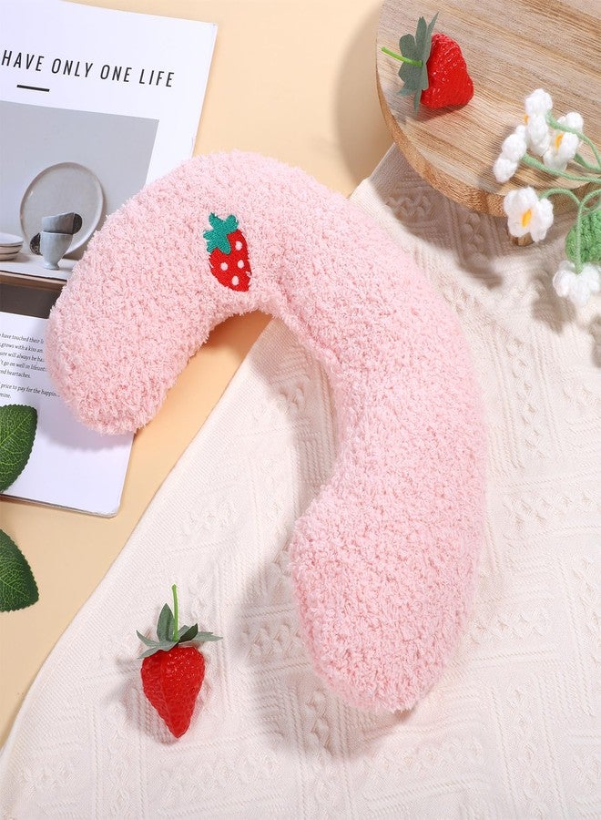 Hpmjz U-Shaped Pillow for Pets Cat Calming Pillows Indoor Pet Soft Fluffy Cat Dog Bed Anxiety Relief Half Donut Cuddler with Cute Embroidery Pattern Pet Neck Pillow for Cats Dogs Other Pets - Image 4